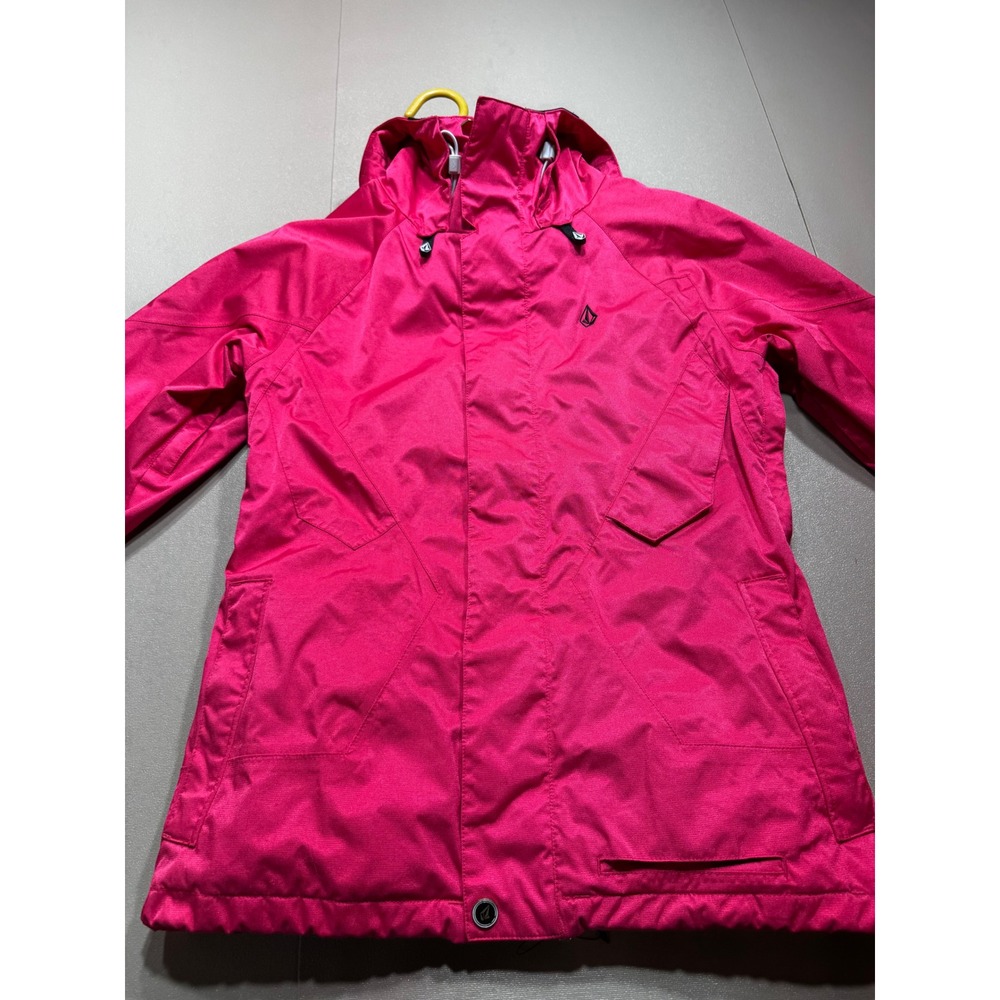 Volcom Womens Hot Pink Snowboard Jacket Hooded‎ Ski Coat Embrace Change Small